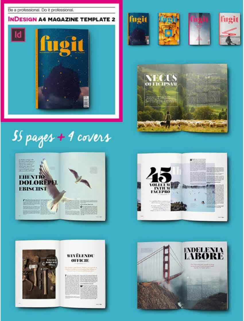 30 Magazine Templates With Creative Print Layout Designs Inside Magazine Template For Microsoft Word
