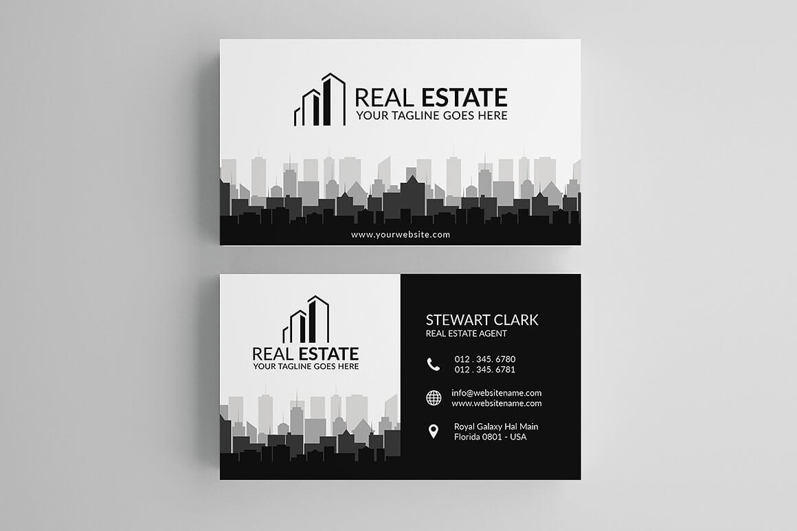 30+ Modern Real Estate Business Cards Psd | Decolore In Real Estate Agent Business Card Template
