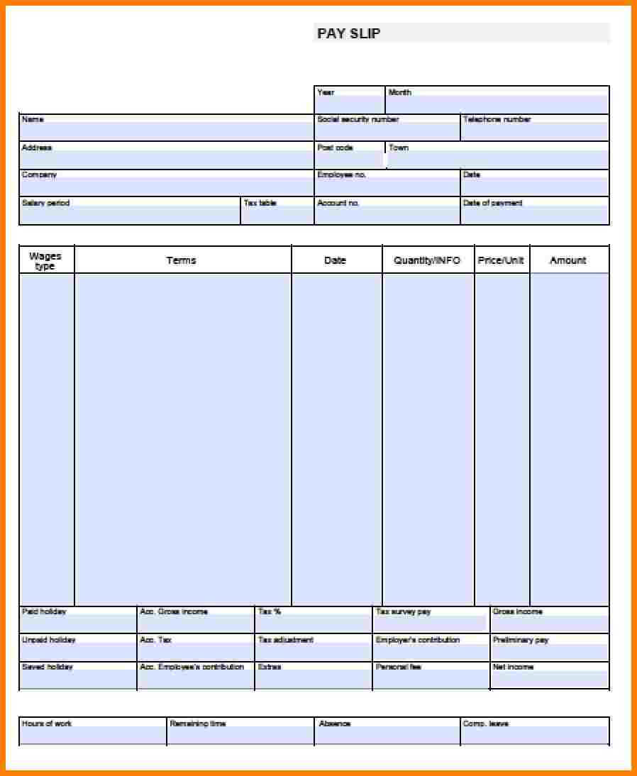 30 Pay Stub Template Pdf | Andaluzseattle Template Example Regarding Blank Pay Stubs Template