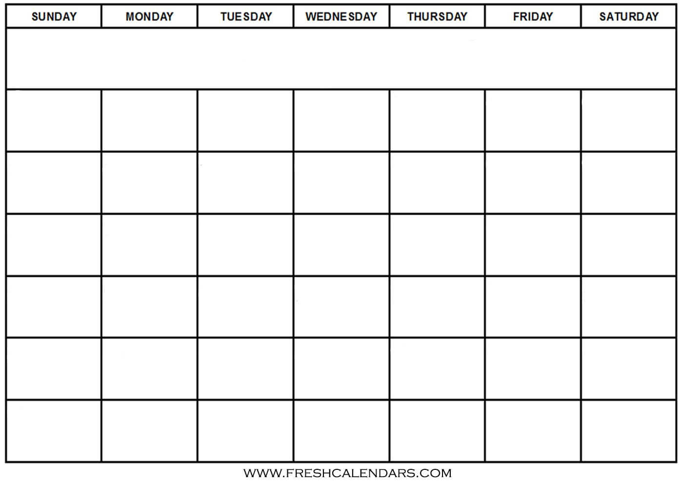 30 Print Free Calendar Template | Andaluzseattle Template For Full Page Blank Calendar Template