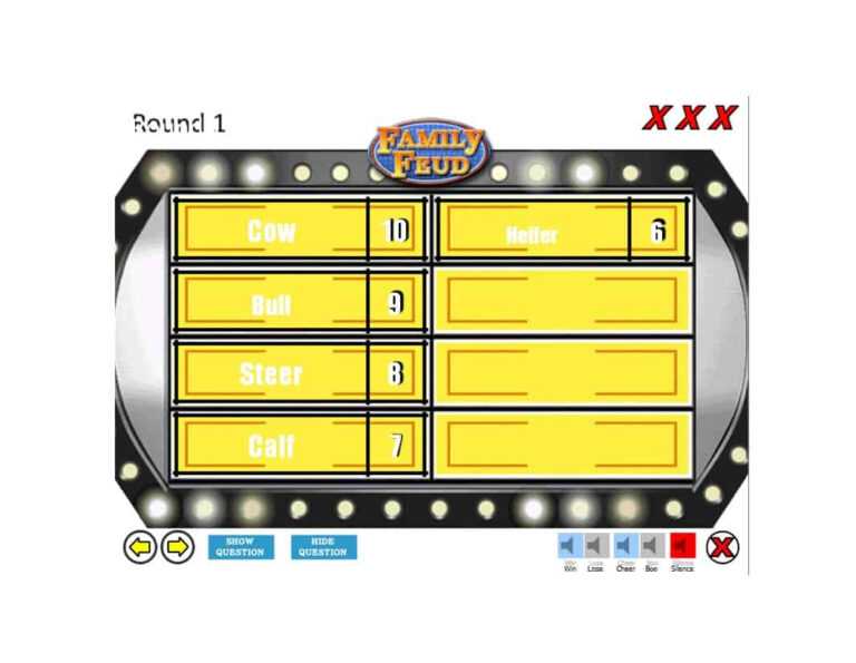 Family Feud Powerpoint Template With Sound