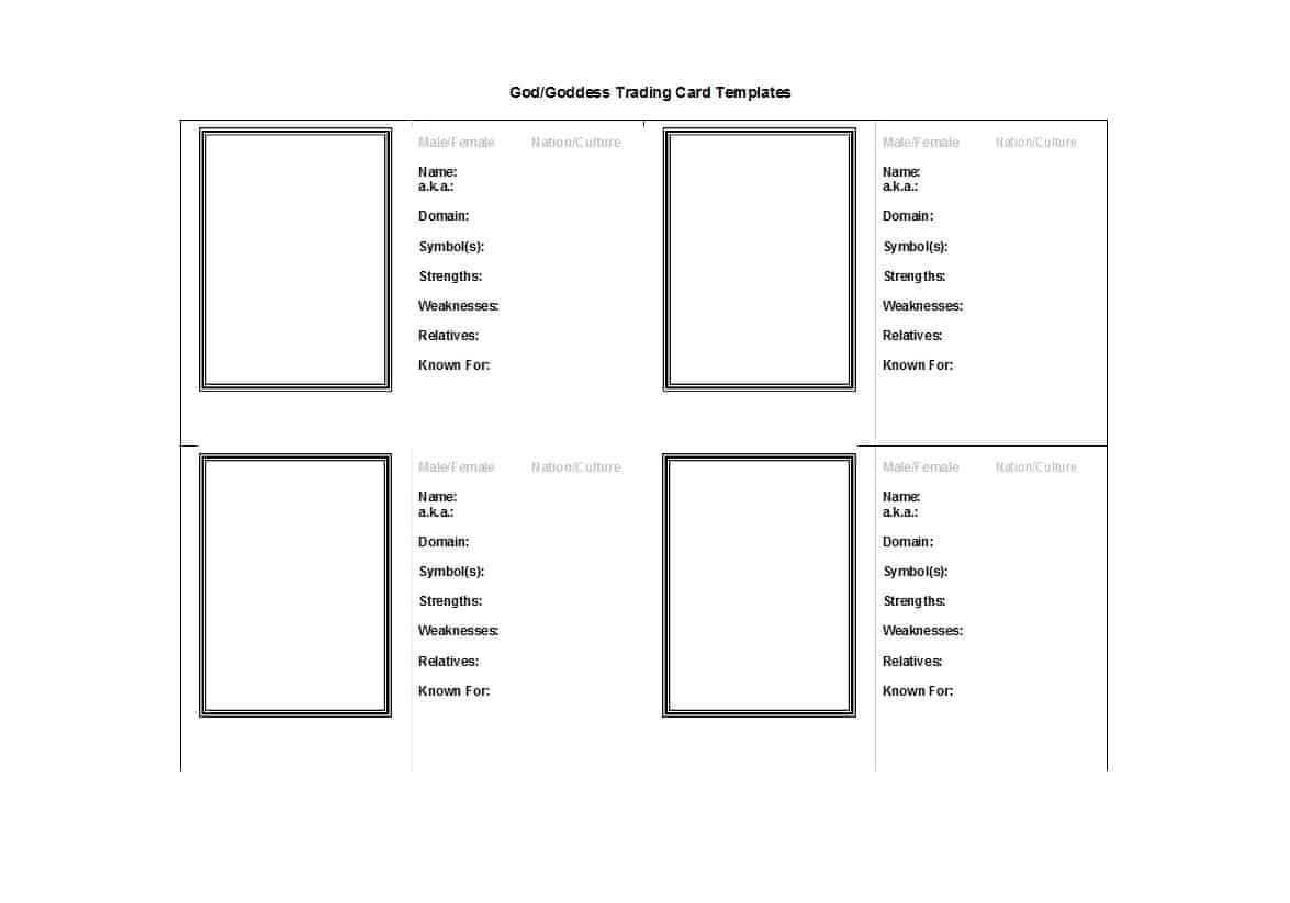 33 Free Trading Card Templates (Baseball, Football, Etc Pertaining To Trading Cards Templates Free Download