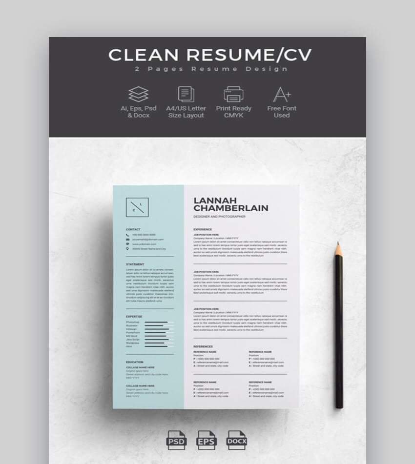 35 Professional Ms Word Resume Templates With Simple Designs Pertaining To How To Make A Cv Template On Microsoft Word