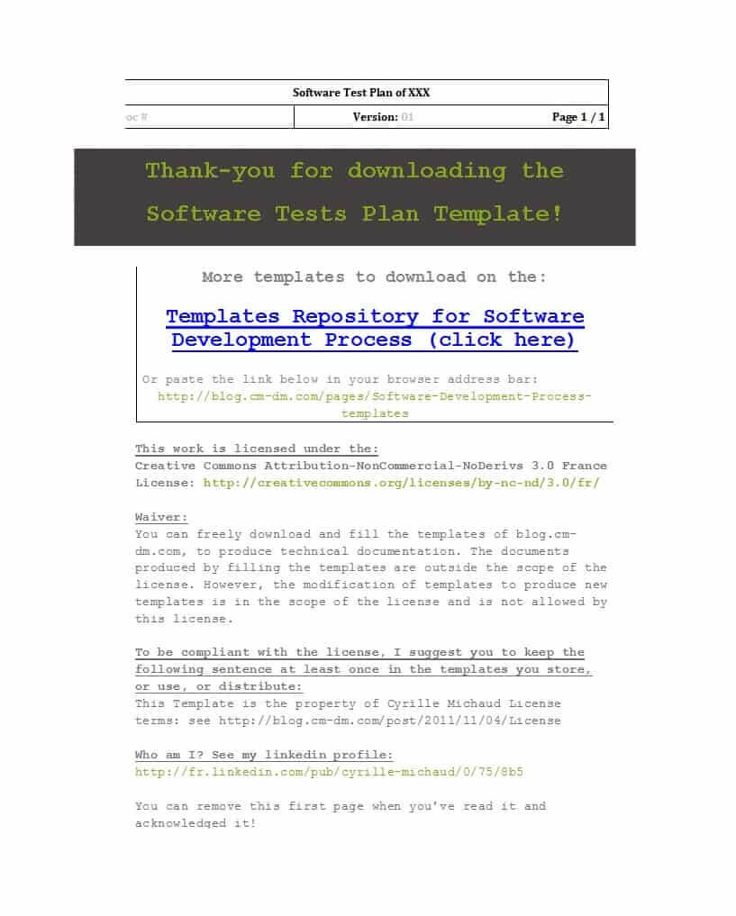 35 Software Test Plan Templates & Examples ᐅ Template Lab In Software Test Plan Template Word