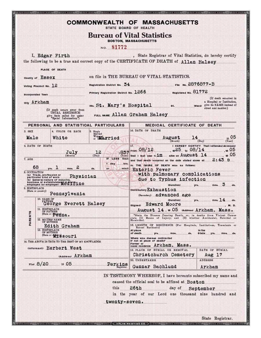 37 Blank Death Certificate Templates [100% Free] ᐅ Template Lab Inside Fake Death Certificate Template