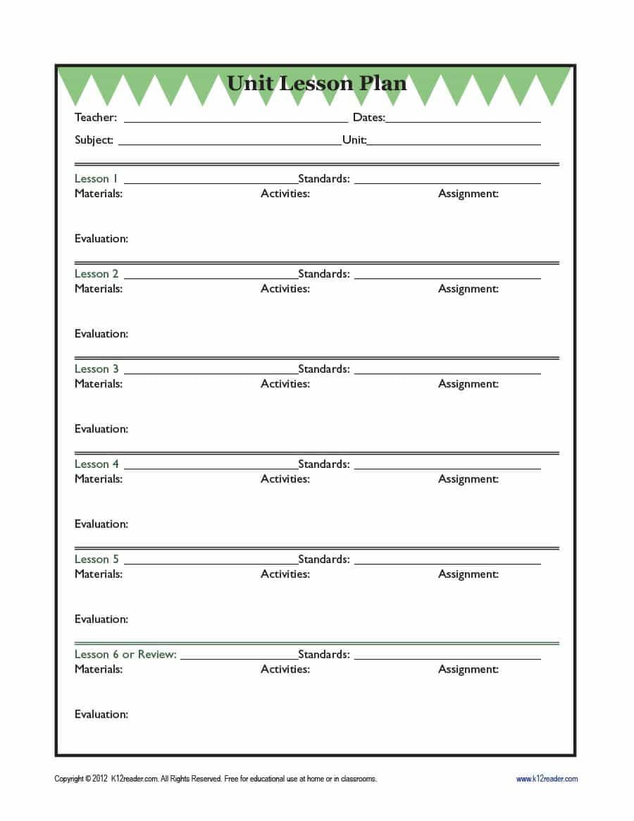39 Best Unit Plan Templates [Word, Pdf] ᐅ Template Lab For Blank Unit Lesson Plan Template