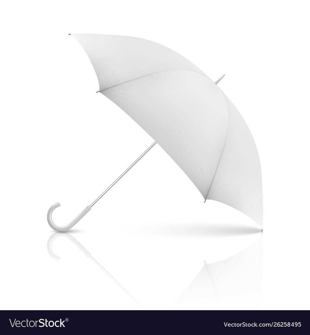 3D Realistic Render White Blank Umbrella Intended For Blank Umbrella Template