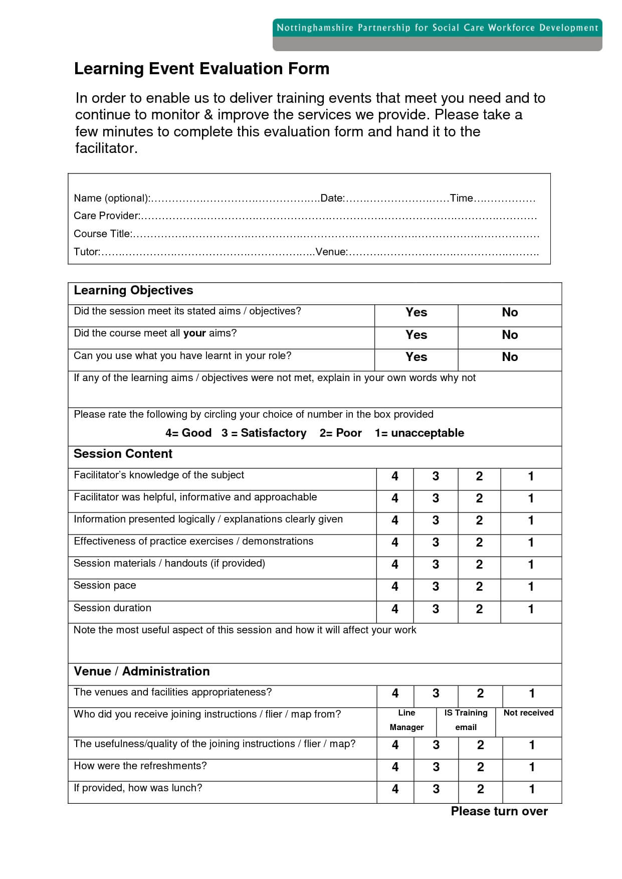 4 Feedback Form Template Outline Templates Trainer Inside Training Feedback Report Template
