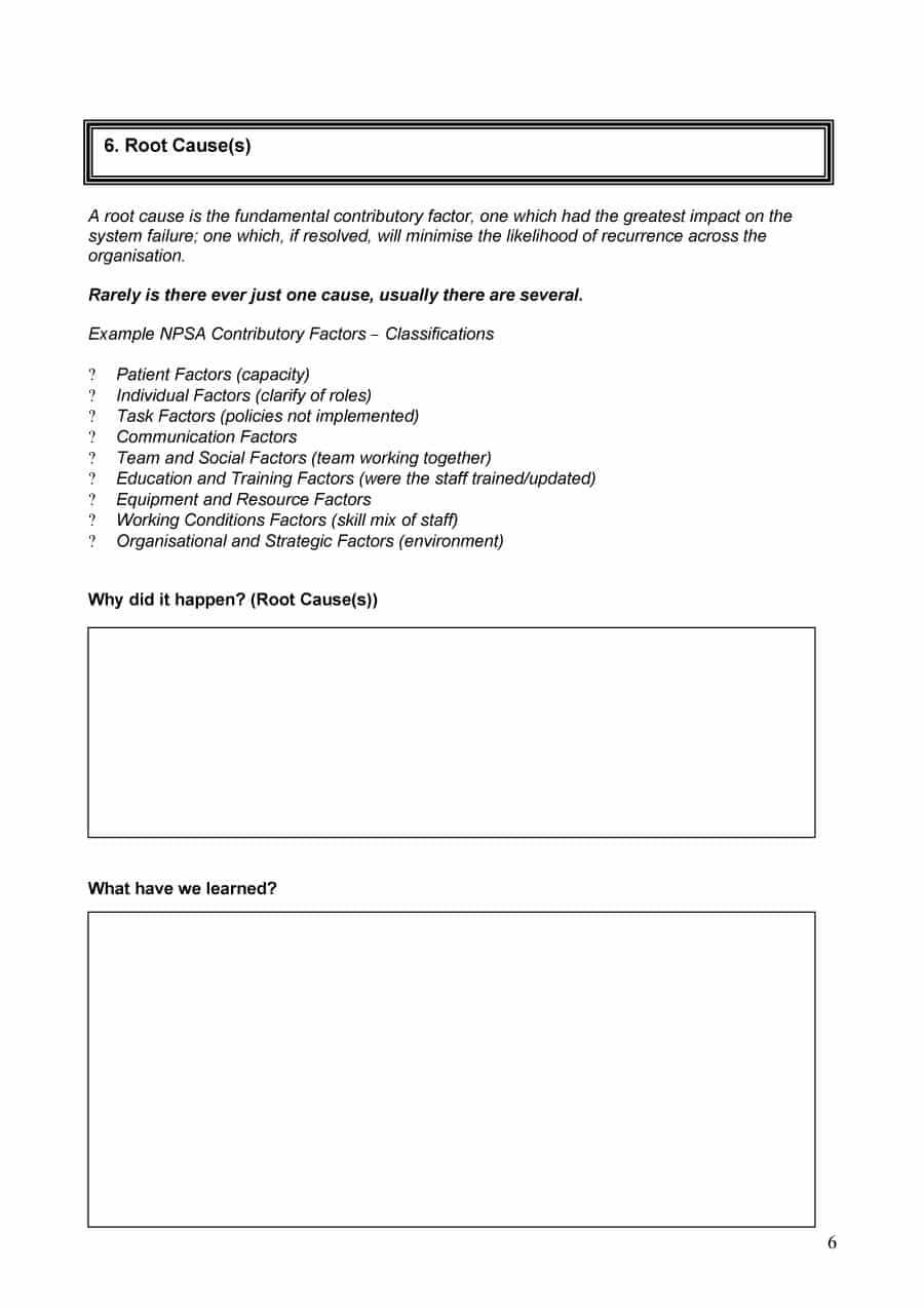 40+ Effective Root Cause Analysis Templates, Forms & Examples With Regard To Equipment Fault Report Template