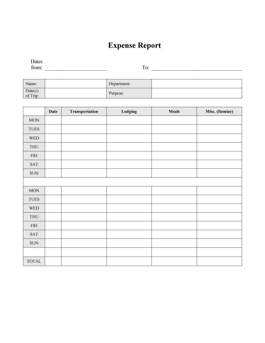40+ Expense Report Templates To Help You Save Money ᐅ In Company Expense Report Template