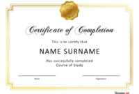 40 Fantastic Certificate Of Completion Templates [Word intended for Word Template Certificate Of Achievement