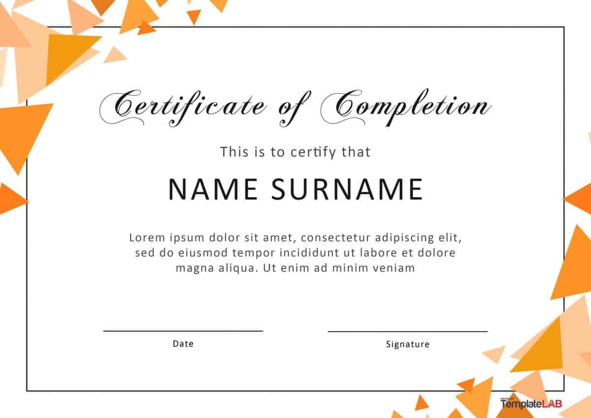 40 Fantastic Certificate Of Completion Templates [Word Pertaining To Certificate Of Participation In Workshop Template