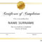 40 Fantastic Certificate Of Completion Templates [Word Throughout Blank Certificate Of Achievement Template