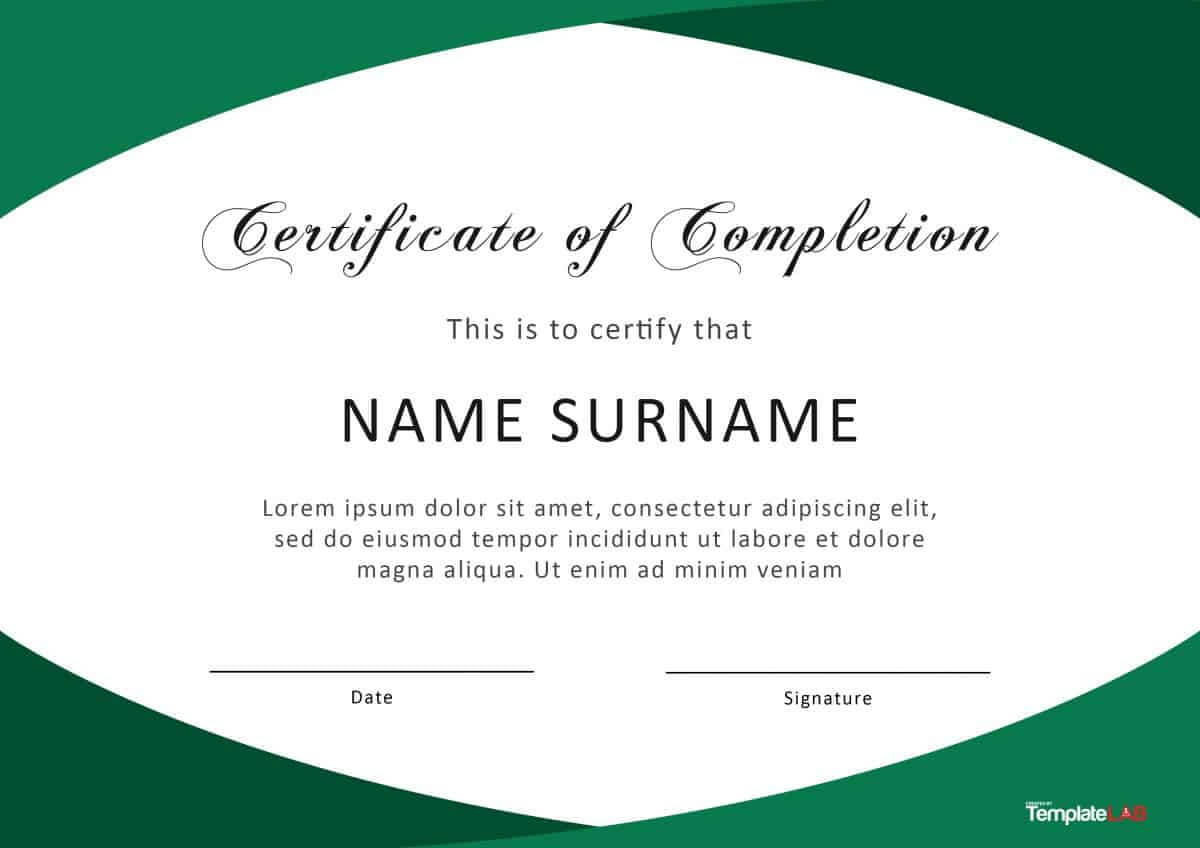 40 Fantastic Certificate Of Completion Templates [Word With Regard To Template For Certificate Of Appreciation In Microsoft Word
