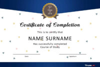 40 Fantastic Certificate Of Completion Templates [Word within Certificate Of Participation Template Ppt