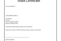 40+ Free Stock Certificate Templates (Word, Pdf) ᐅ Template Lab pertaining to Template For Share Certificate