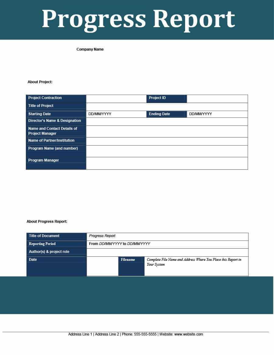 40+ Project Status Report Templates [Word, Excel, Ppt] ᐅ Pertaining To Company Progress Report Template