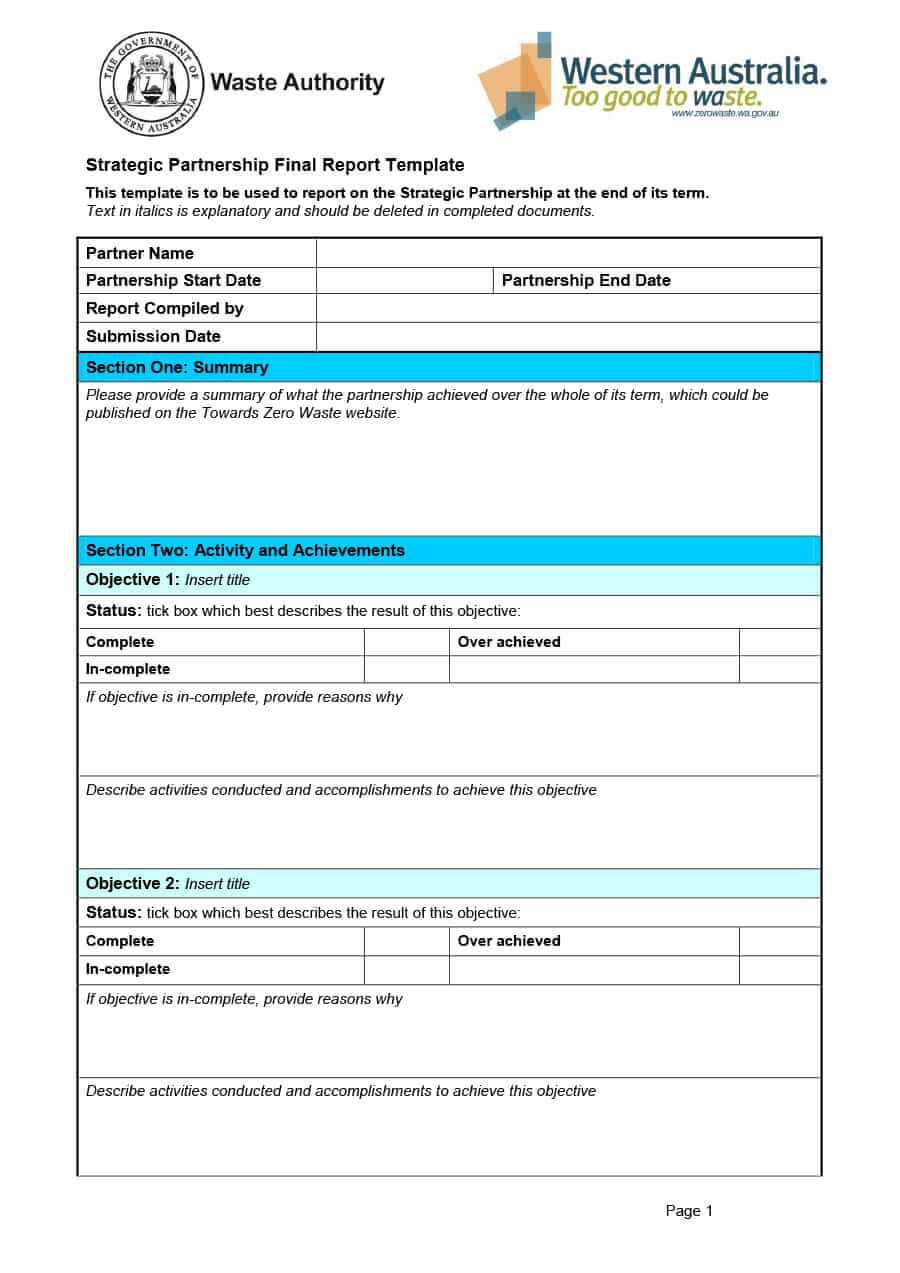 40+ Project Status Report Templates [Word, Excel, Ppt] ᐅ Throughout One Page Status Report Template