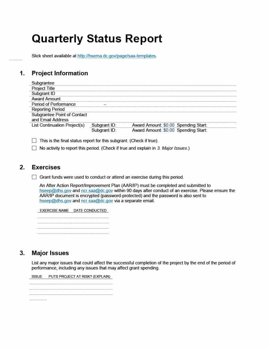 40+ Project Status Report Templates [Word, Excel, Ppt] ᐅ With Template For Information Report
