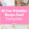 40 Recipe Card Template And Free Printables – Tip Junkie Regarding Free Recipe Card Templates For Microsoft Word