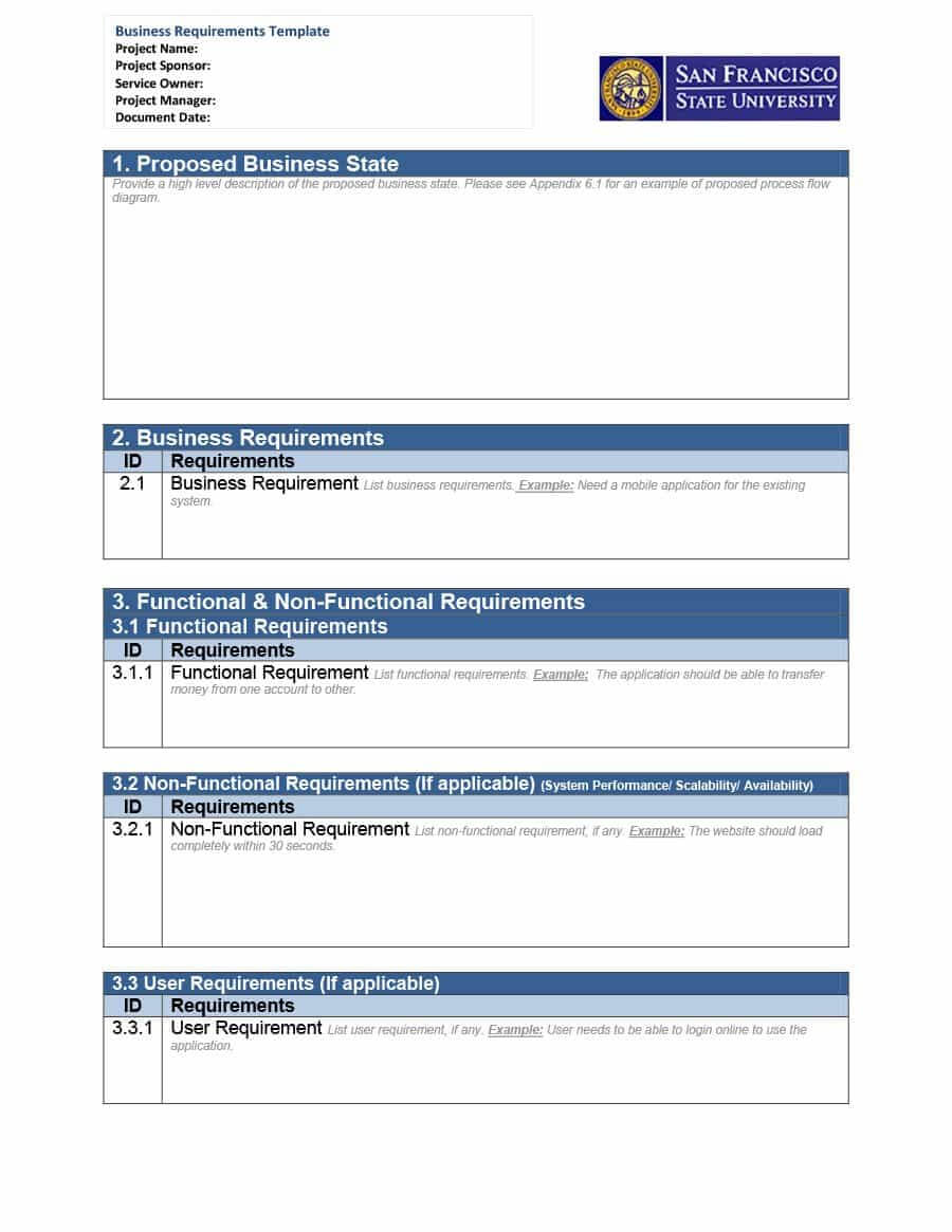 40+ Simple Business Requirements Document Templates ᐅ Pertaining To Report Specification Template