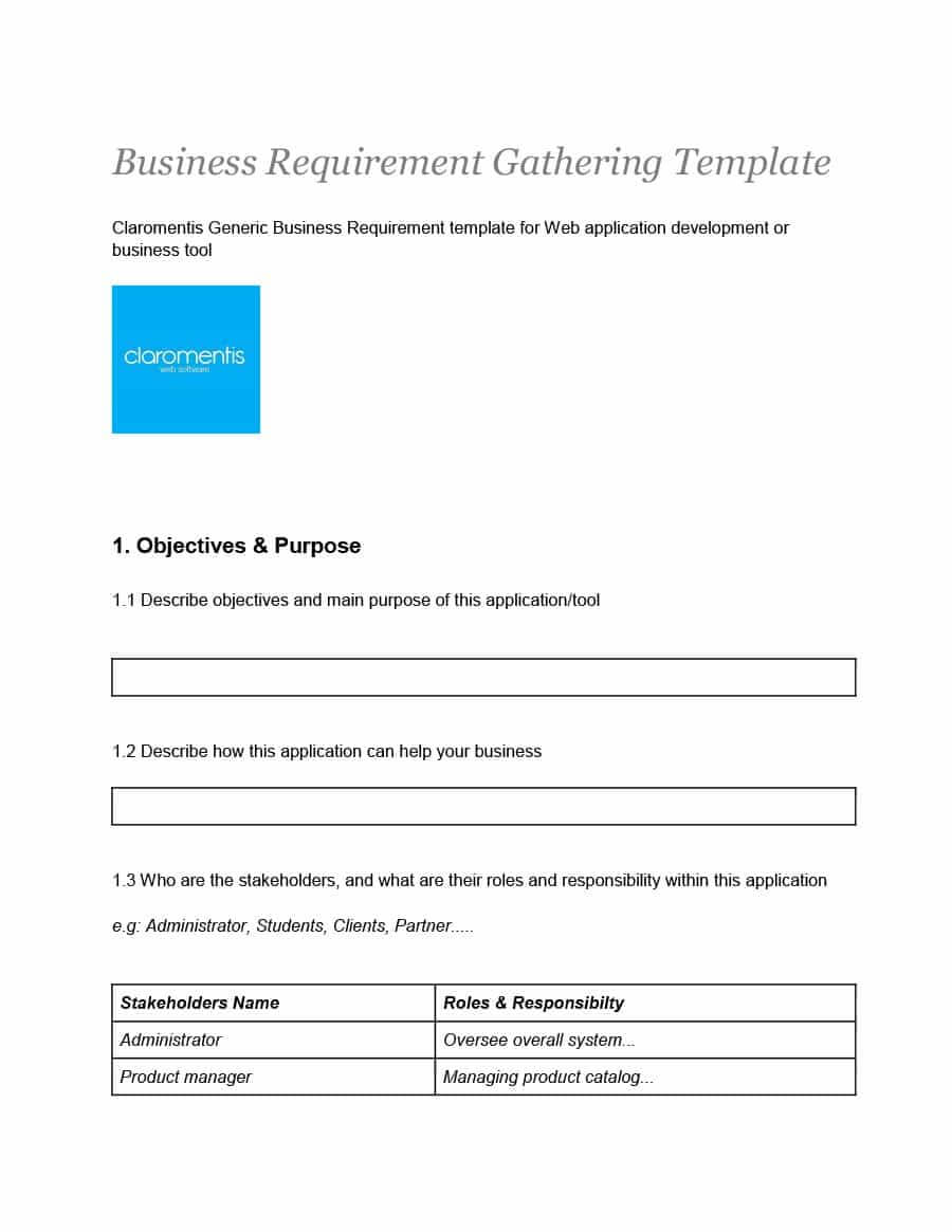 40+ Simple Business Requirements Document Templates ᐅ Within Product Requirements Document Template Word