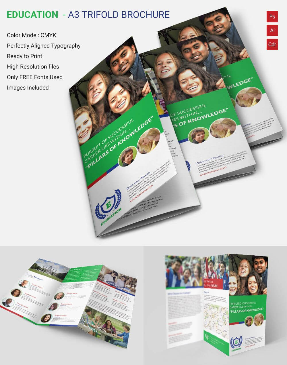 43+ Tri Fold Brochure Templates – Free Word, Pdf, Psd, Eps Intended For Tri Fold School Brochure Template