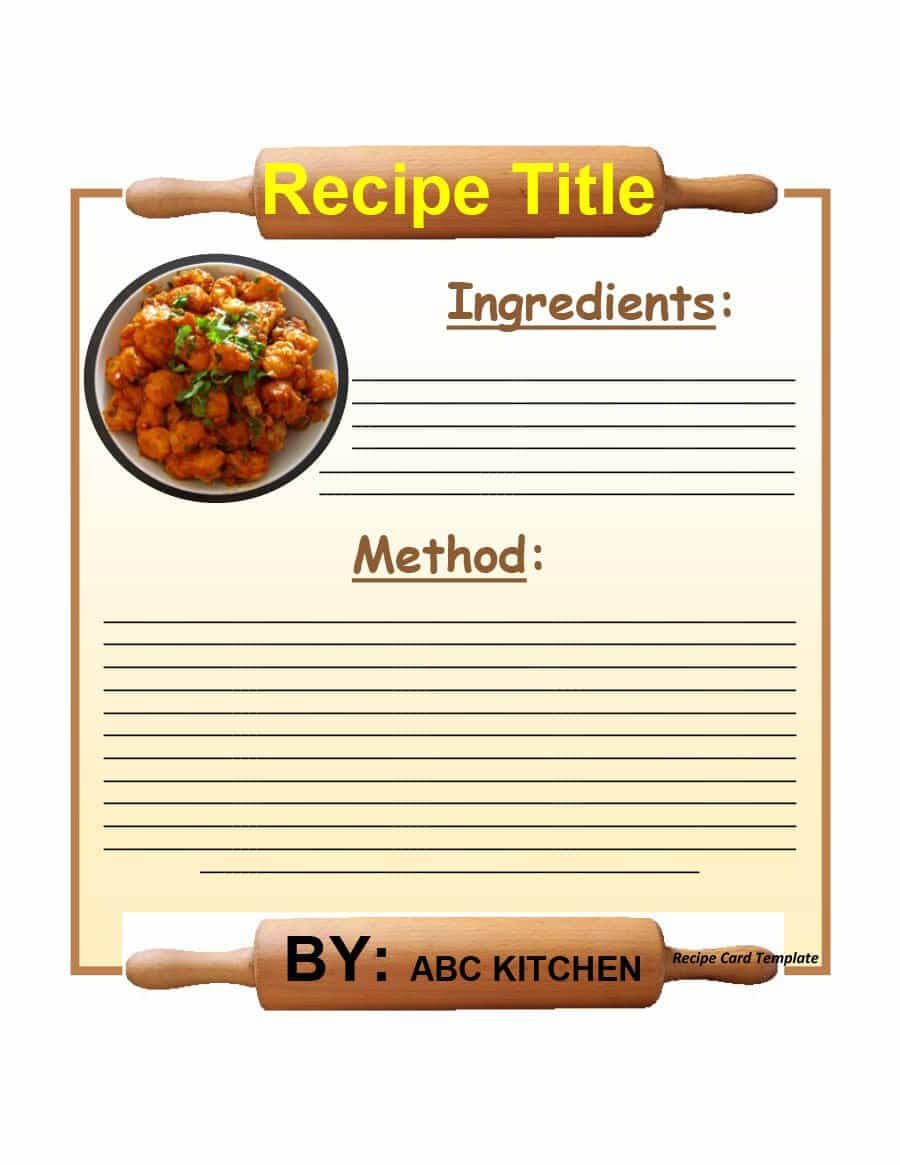 44 Perfect Cookbook Templates [+Recipe Book & Recipe Cards] Within Microsoft Word Recipe Card Template
