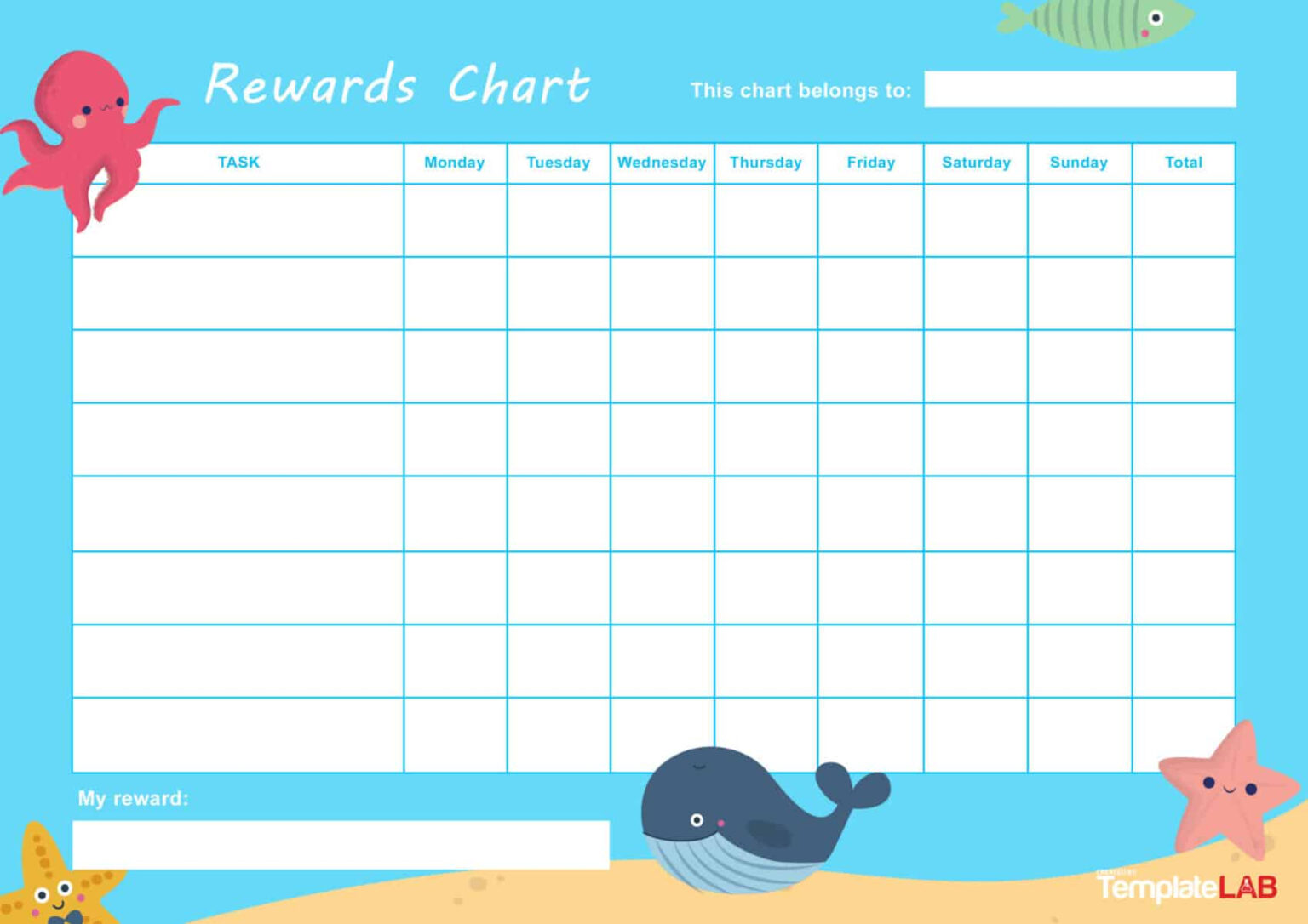 Editable Reward Chart Template