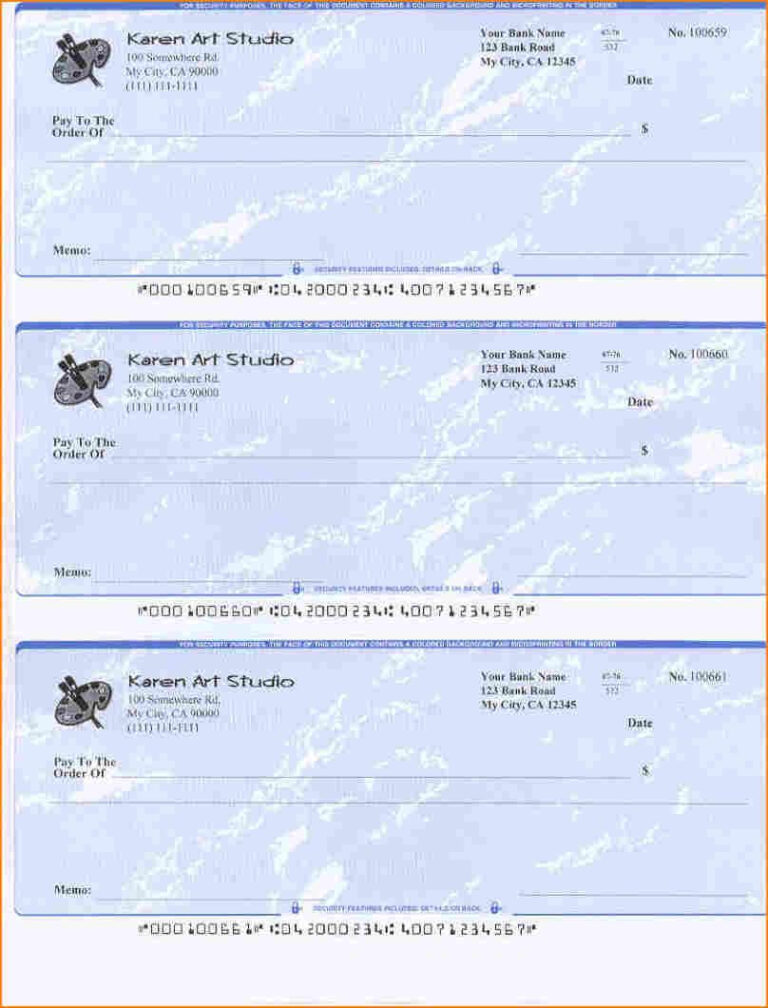 5+ Blank Payroll Check Paper Secure Paystub Printable with Blank Business Check Template