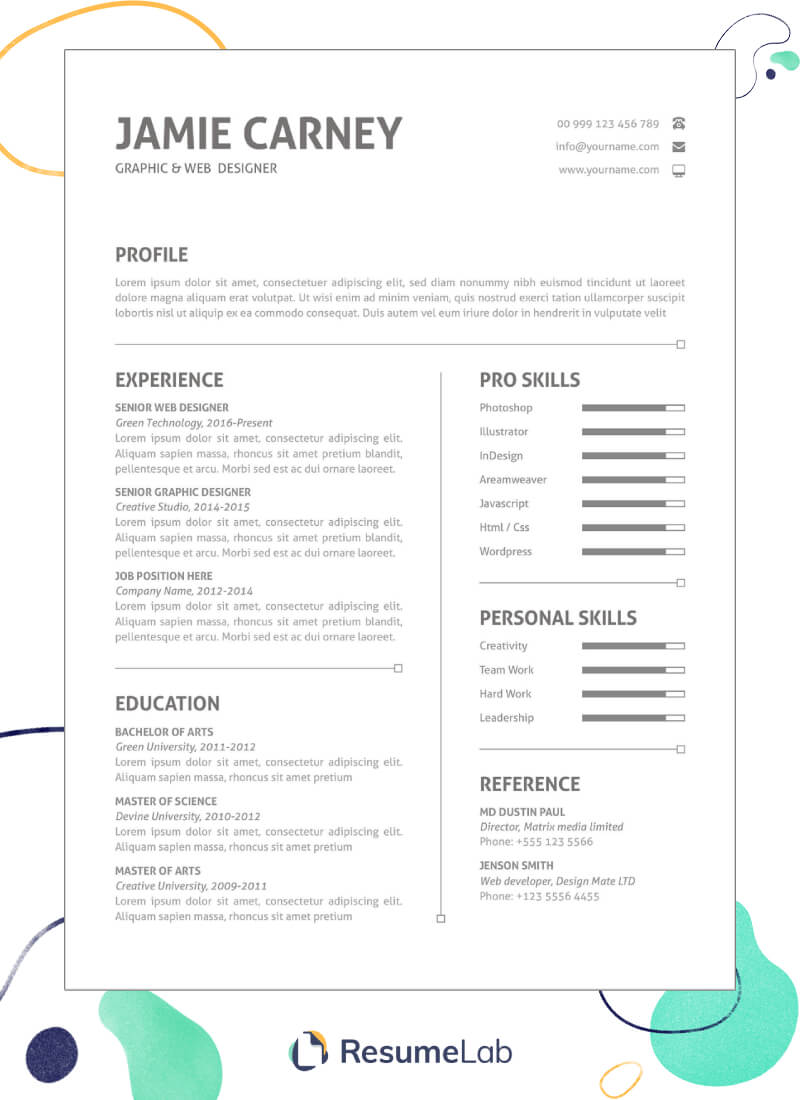 50+ Free Resume Templates For Microsoft Word To Download For Free Downloadable Resume Templates For Word
