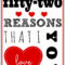 52 Reasons I Love You Template Free ] - You Will Get A with 52 Reasons Why I Love You Cards Templates Free