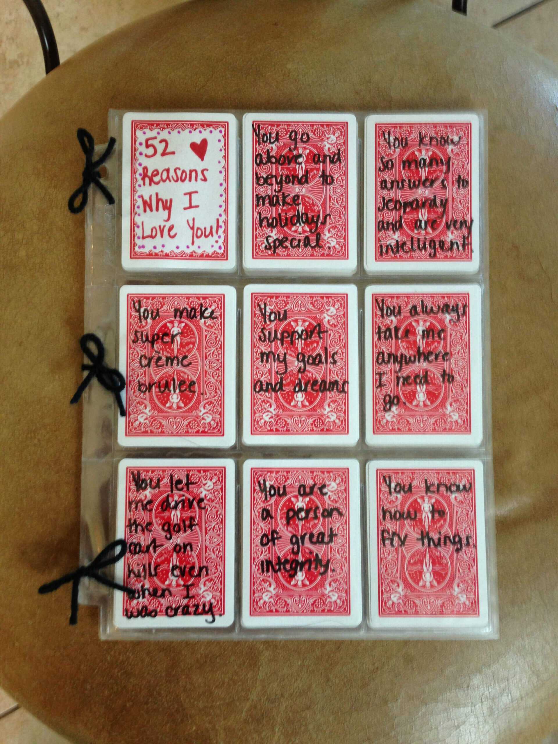 52 Reasons I Love You Write Reasons With Sharpie On Cards Regarding 52 Reasons Why I Love You Cards Templates Free