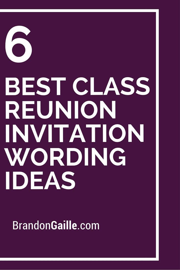 6 Best Class Reunion Invitation Wording Ideas | Class Inside Reunion Invitation Card Templates