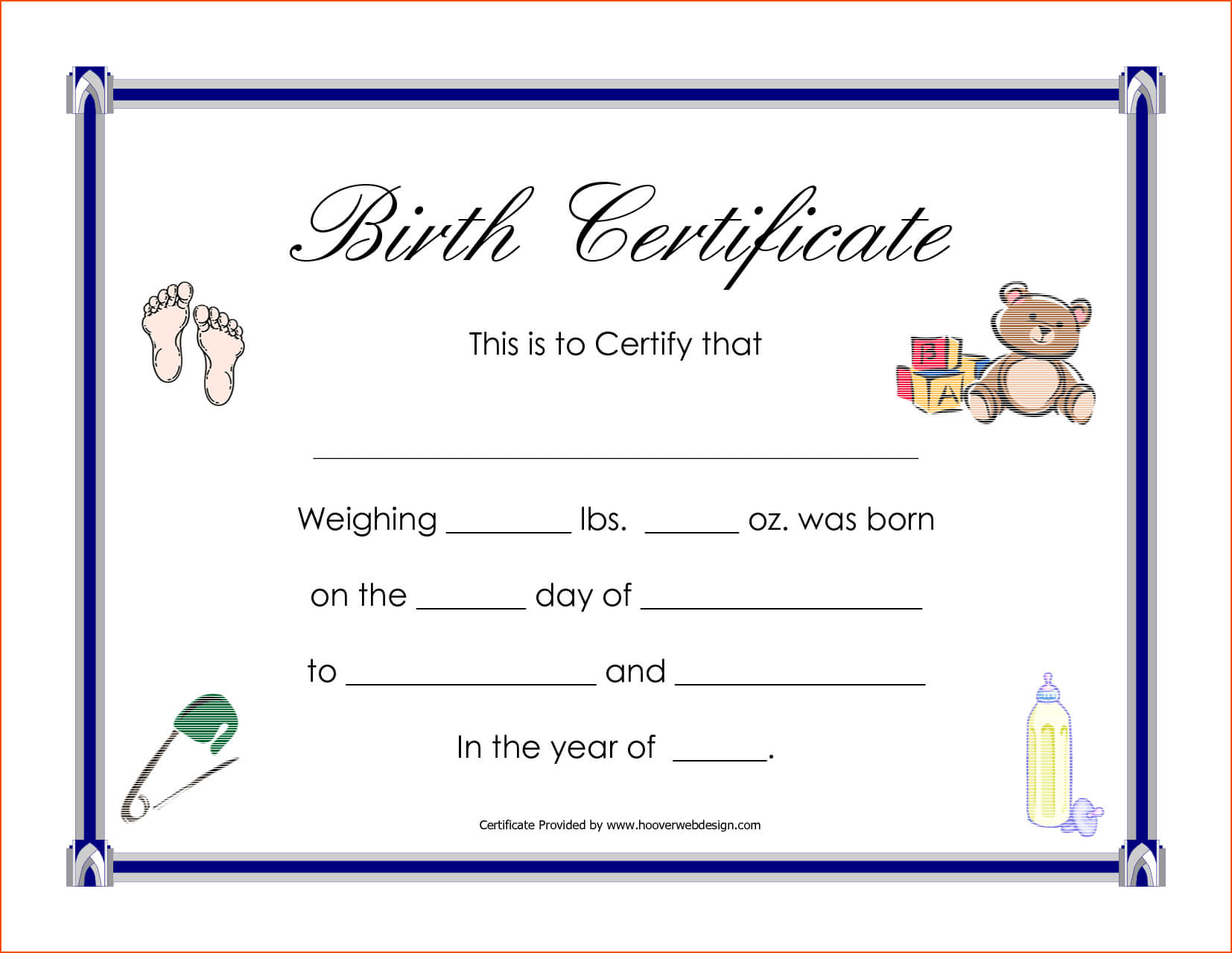 6+ Birth Certificate Templates – Bookletemplate Within Birth Certificate Template For Microsoft Word