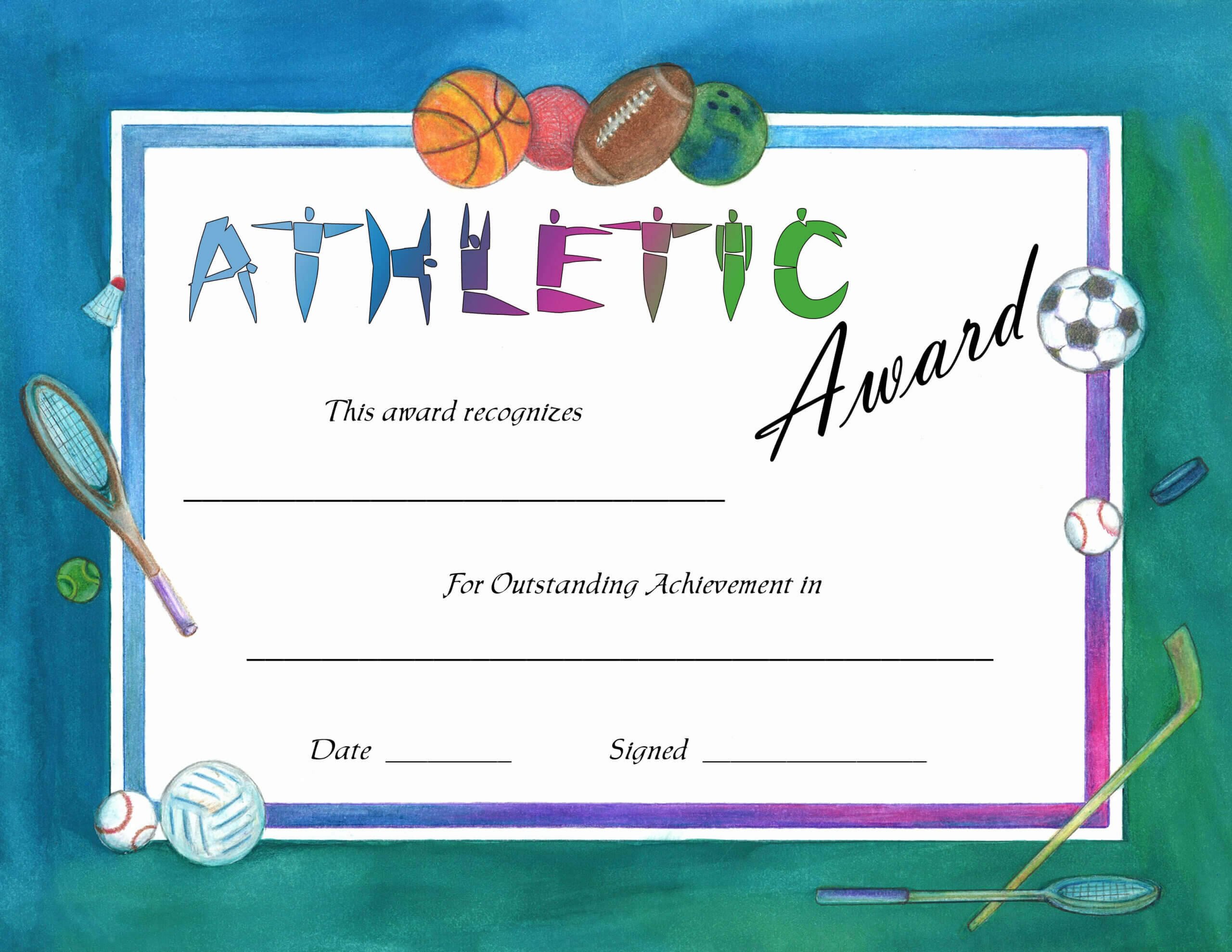 6A85Ae0 Certificates Templates For Word And Sports Day Regarding Athletic Certificate Template