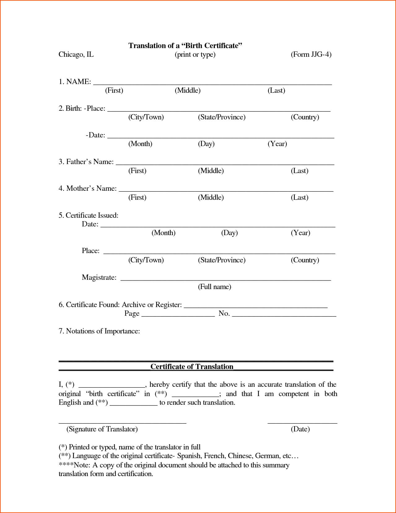 7+ Birth Certificate Template For Microsoft Word Throughout Birth Certificate Templates For Word
