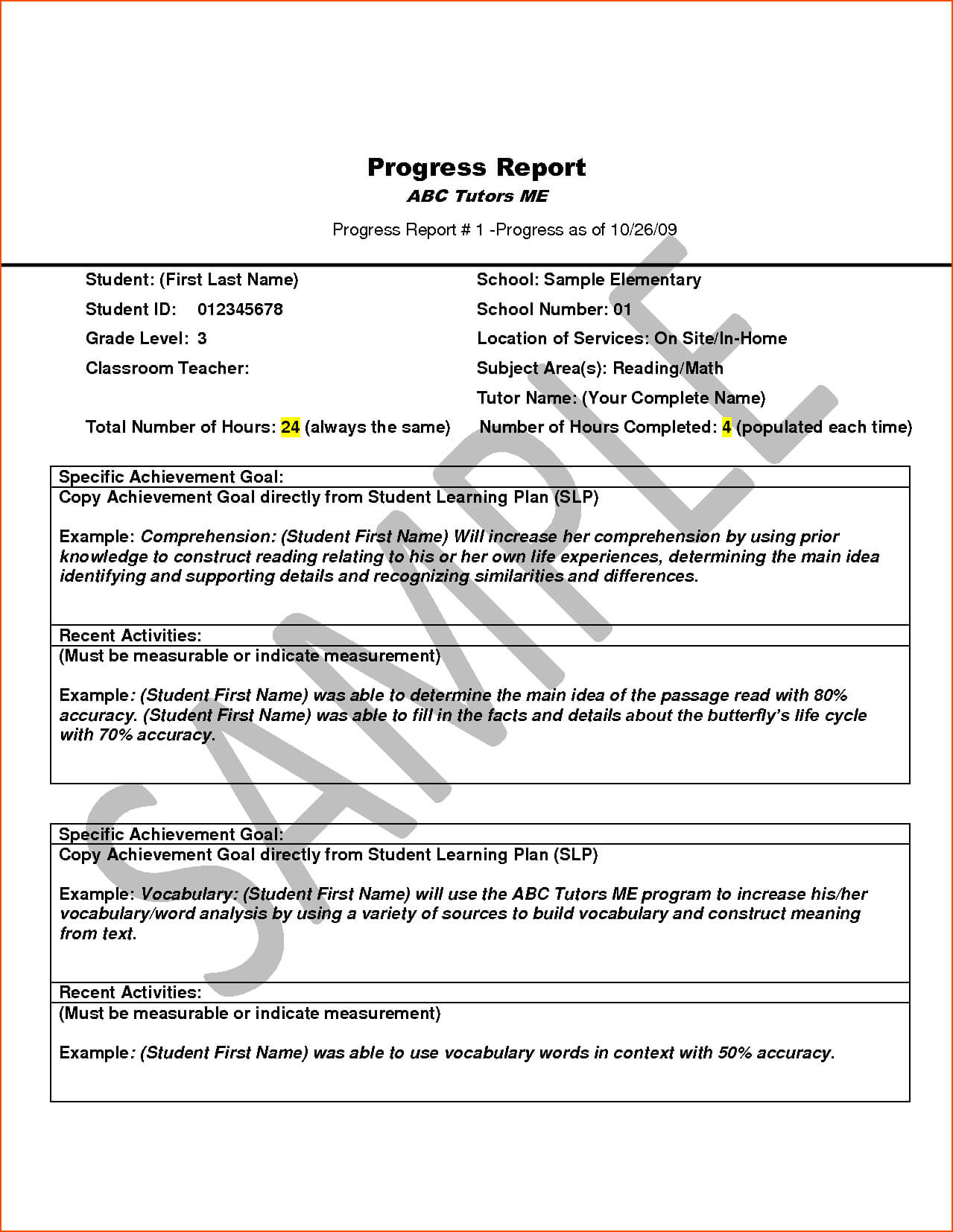 7+ Progress Report Template – Bookletemplate Inside Simple Report Template Word