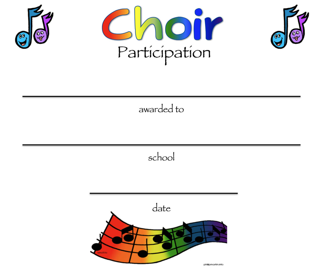 8+ Free Choir Certificate Of Participation Templates – Pdf Pertaining To Choir Certificate Template