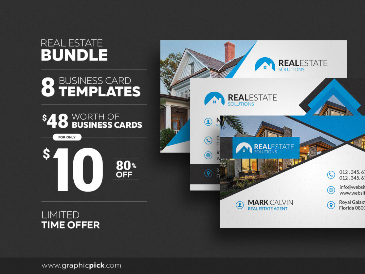 8 Real Estate Business Cards – Graphic Pick Inside Real Estate Business Cards Templates Free