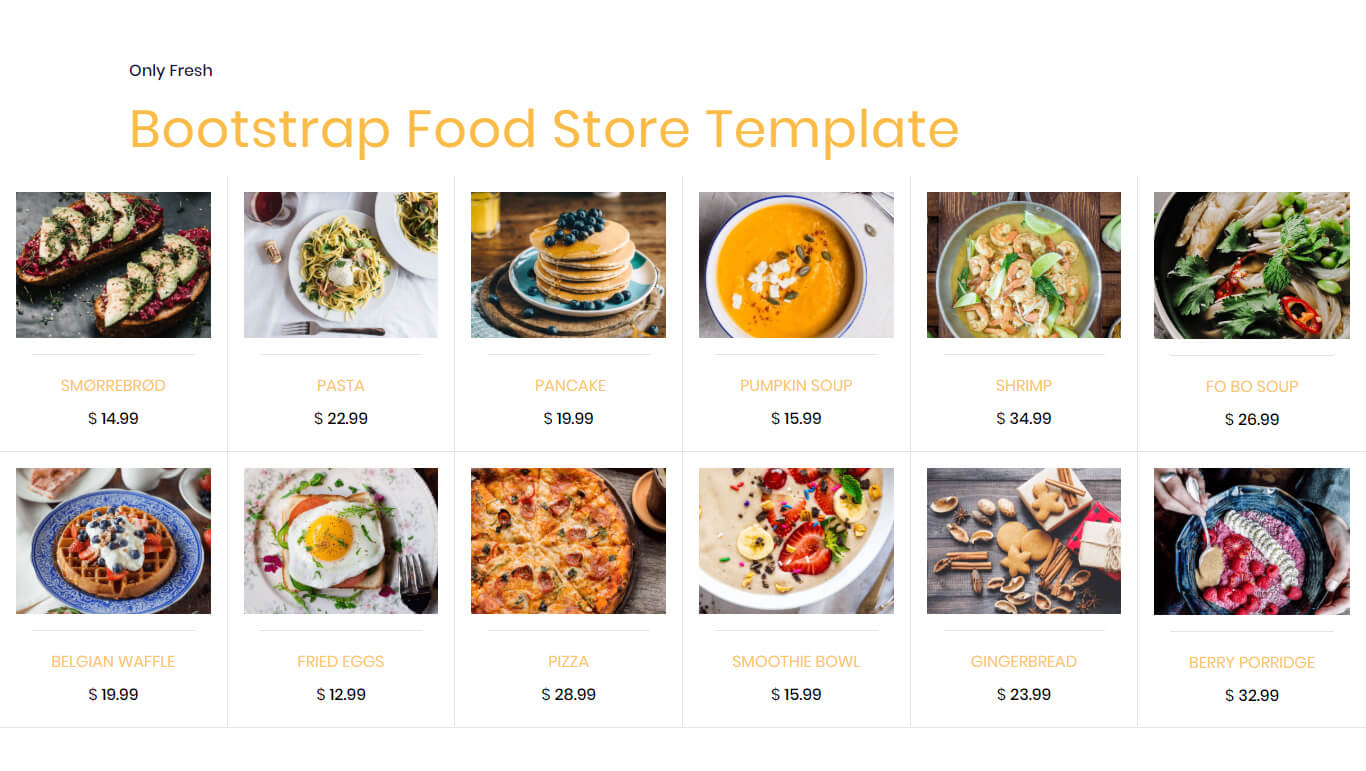 80+ Free Bootstrap Templates You Can't Miss In 2020 Intended For Blank Food Web Template
