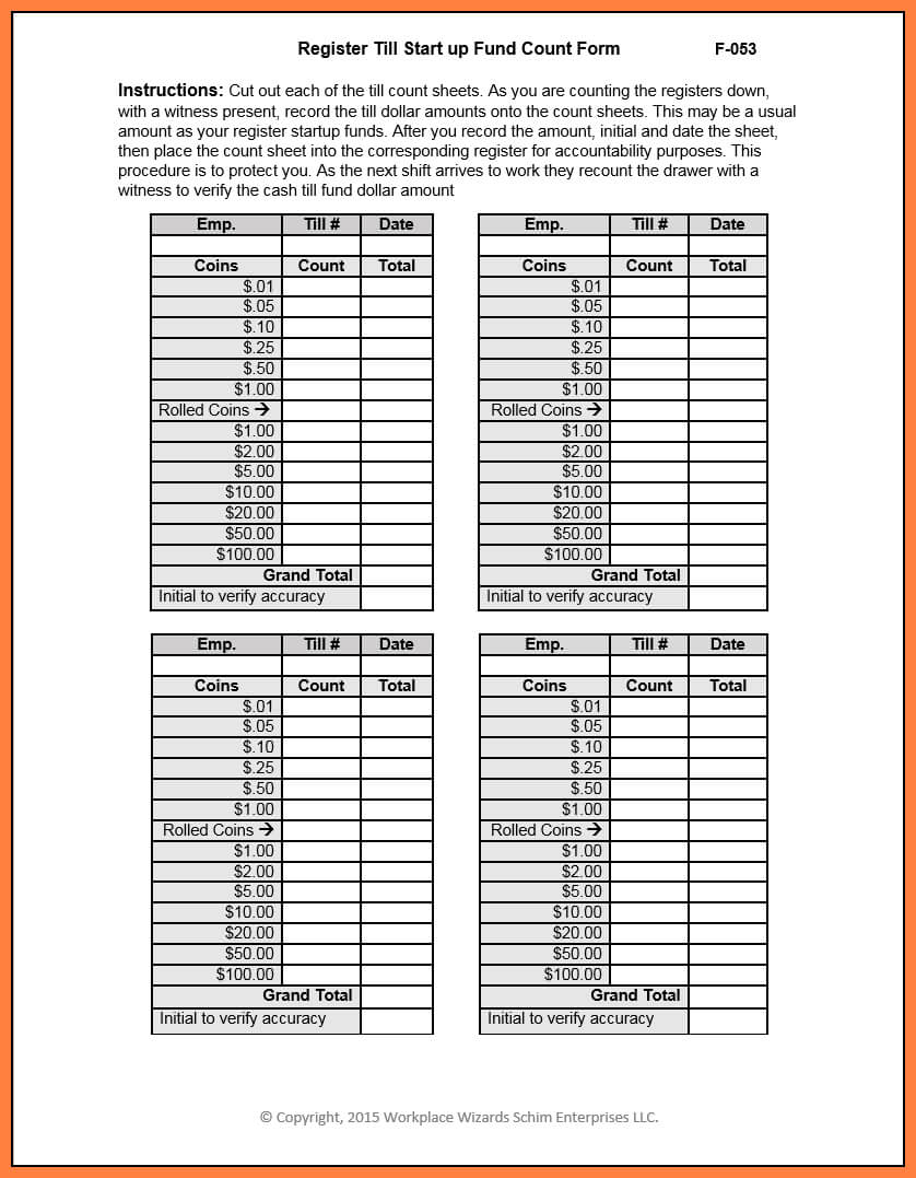 9+ End Of Day Cash Register Report Template | Progress In Megger Test Report Template