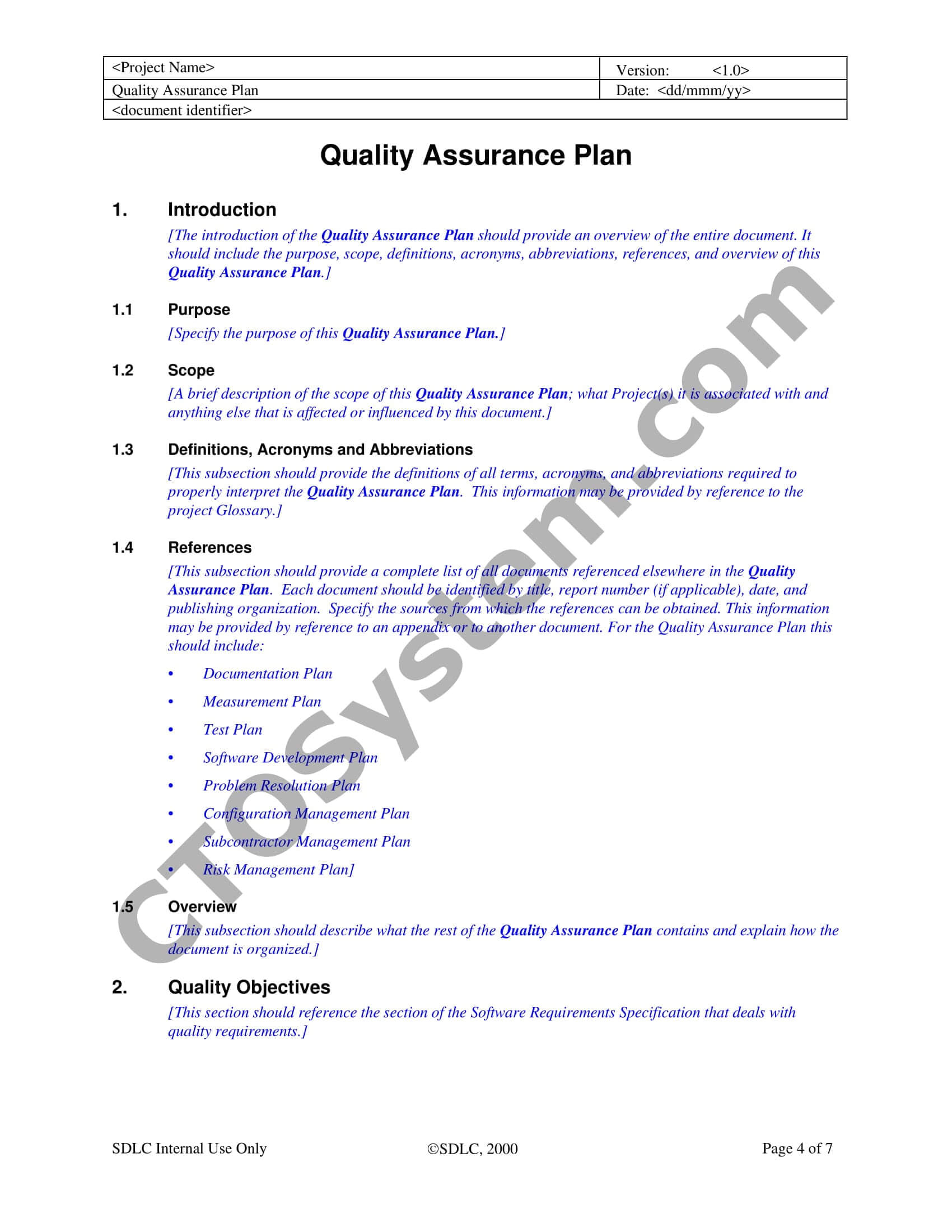 9+ Software Quality Assurance Plan Examples – Pdf | Examples Within Software Quality Assurance Report Template