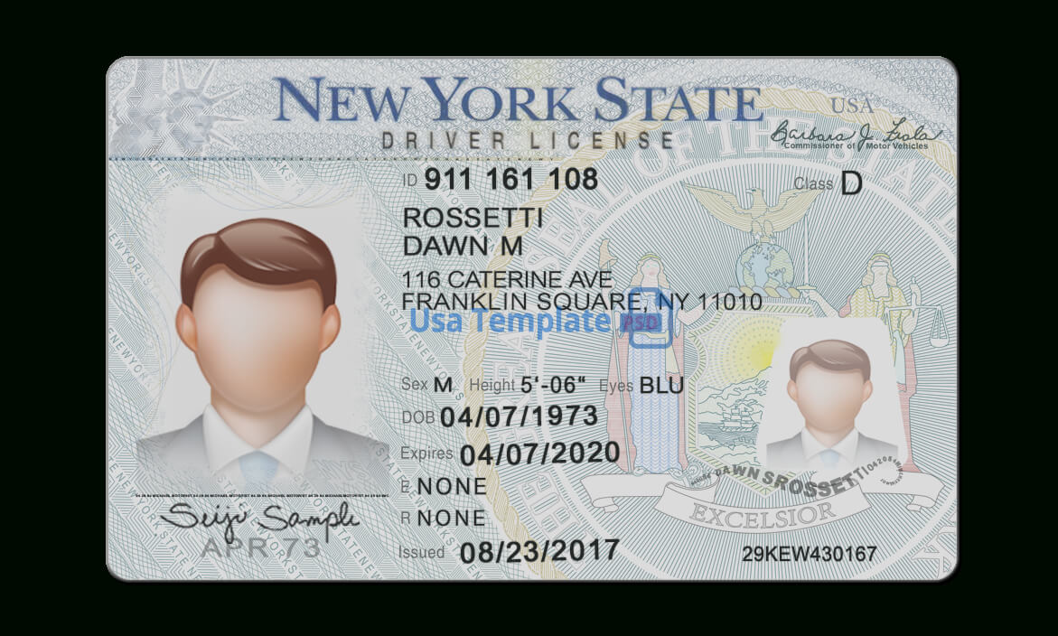 9Ddda Download New York State Drivers License Template Psd Within Blank Drivers License Template