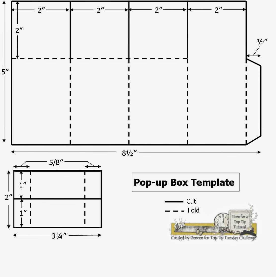 A Path Of Paper: Top Tip Tuesday Numbers Challenge And Pop For Pop Up Box Card Template