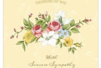 A Sympathy Card With A Bouquet Of Flowers On It. | Free throughout Sympathy Card Template