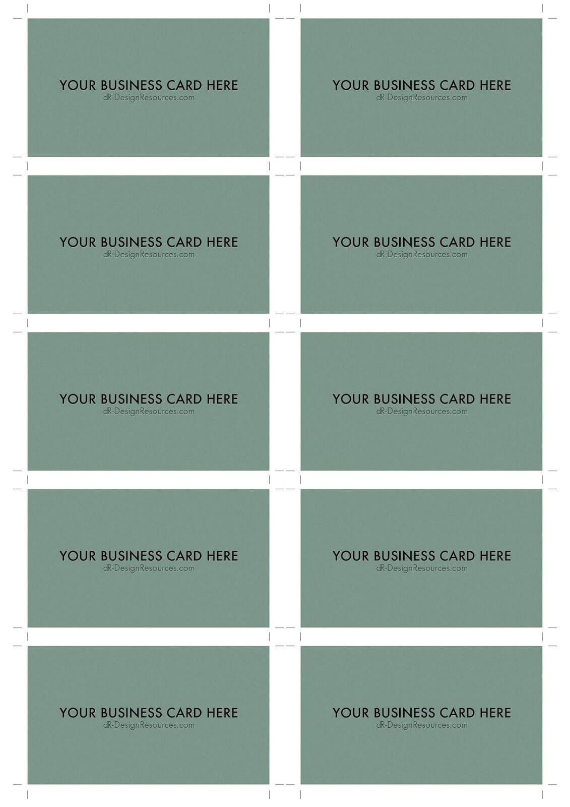 A4 Business Card Template Psd (10 Per Sheet) | Business Card Regarding Business Card Size Psd Template