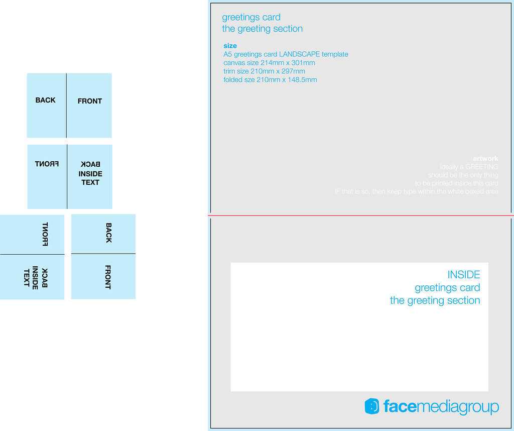 A5 Landscape Greetings Card Template - Tent Fold - Inside Regarding Birthday Card Template Indesign