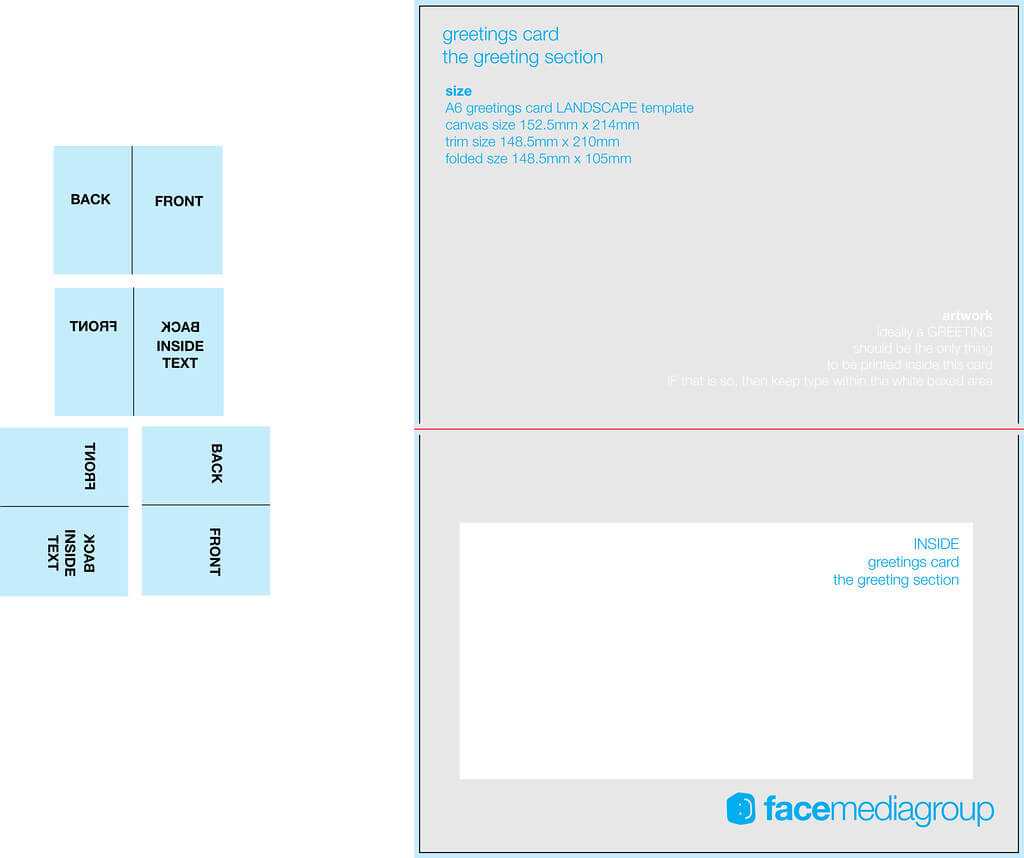 A6 Landscape Greetings Card Template – Tent Fold – Inside Regarding Birthday Card Indesign Template