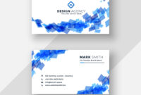 Abstract Blue Creative Business Card Template with regard to Advertising Card Template